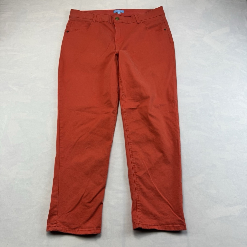 Draper James RSVP Straight Leg Pants Women's Size 16 Red Stretch